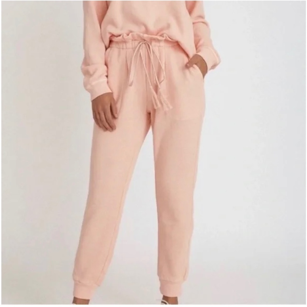 Something Navy - Pink Paperbag Sweatpants Size XL